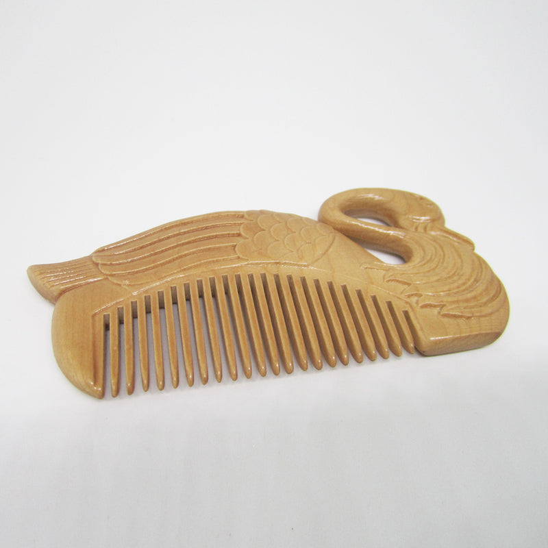 Natural Peach Wood comb (Swan)
