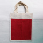 Jute Handbag - Patch Red