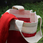 Jute Handbag - Patch Red
