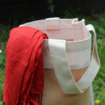 Jute Handbag - Patch Light Brown