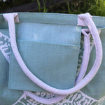 Jute Shopping Bag SeaGrn Starfish - Big