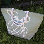 Jute Shopping Bag SeaGrn Tortoise - Big