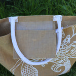 Jute Shopping Bag Khakhi Mermaid - Big
