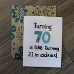 Handmade Birthday card - Turning 70 greeting card