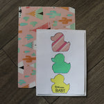 Handmade Baby Shower card - Welcome Baby greeting