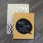 Handmade Celebrations Card - Well Done - Congratulations Greeting Card