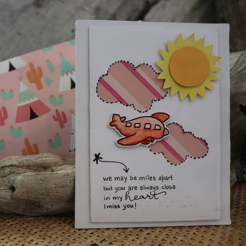 Handmade Feelings card - I Miss You greeting card