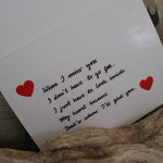 Handmade Feelings card - I Miss You greeting card