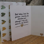 Handmade Feelings card - Touched greeting card