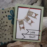 Handmade Feelings card - Love You greeting card