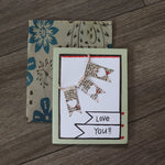 Handmade Feelings card - Love You greeting card