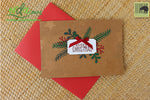 Handmade Handcrafted Christmas Bow Paper Christmas Greeting Cards