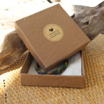 Green with Golden Beads - Handmade Vintage Cloth Bracelets