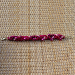 Pink with Pink Bells - Handmade Vintage Cloth Bracelets