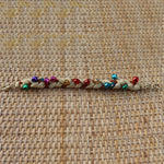 Fawn with Multi Coloured Bells - Handmade Vintage Cloth Bracelets