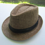 Men Cowboy Straw Hat - Coffee