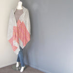 Pashmina - Grey with self patterned dark Pink border Stole