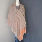 Pashmina - Fawn with Orange Border Stole