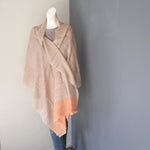 Pashmina - Fawn with Orange Border Stole