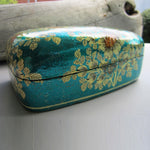 Paper Mache Gift Box - Blue (Yellow flowers)