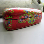 Paper Mache Gift Box - Red (multicoloured flowers)
