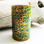 Paper Mache Pen Stand - Gold (Blue flowers)