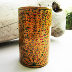 Paper Mache Pen Stand - Gold (Green and Red pattern)