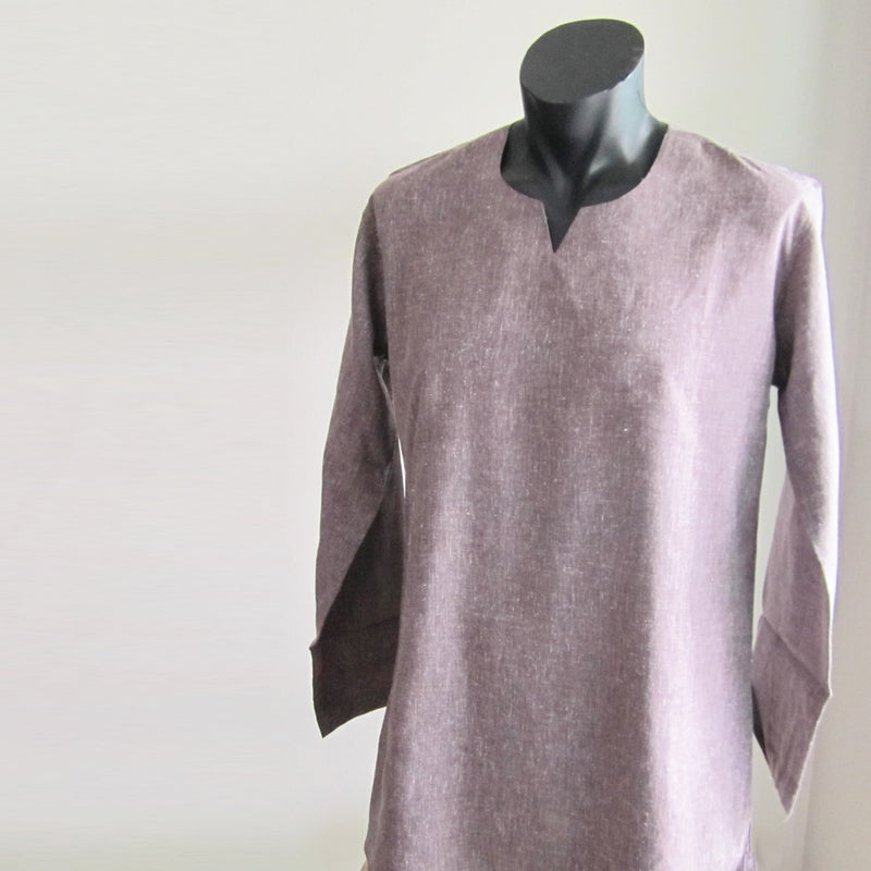 Dark Purple full sleeve 100% cotton summer shirts