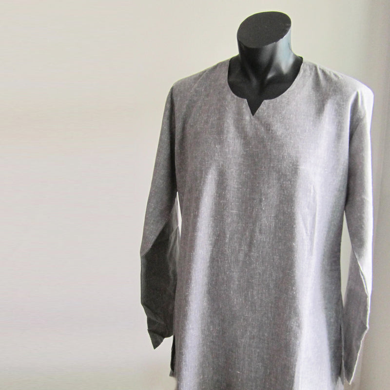 Dark Grey full sleeve 100% cotton summer shirts