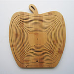 Apple Cut Extendable Bamboo Fruit Basket