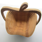 Apple Cut Extendable Bamboo Fruit Basket