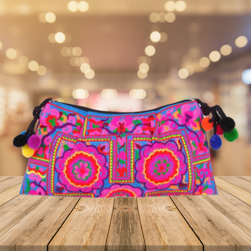 Cotton Cloth embroidered women ethnic purse - 2