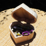 Heart Shaped Cedar Finish Wooden Gift Box - Large
