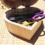 Heart Shaped Cedar Finish Wooden Gift Box - Large