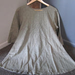 Women Cotton Murky Green Integrated Stripes With Back Button Top