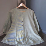 Women Cotton Green and Yellow Running Pattern Top